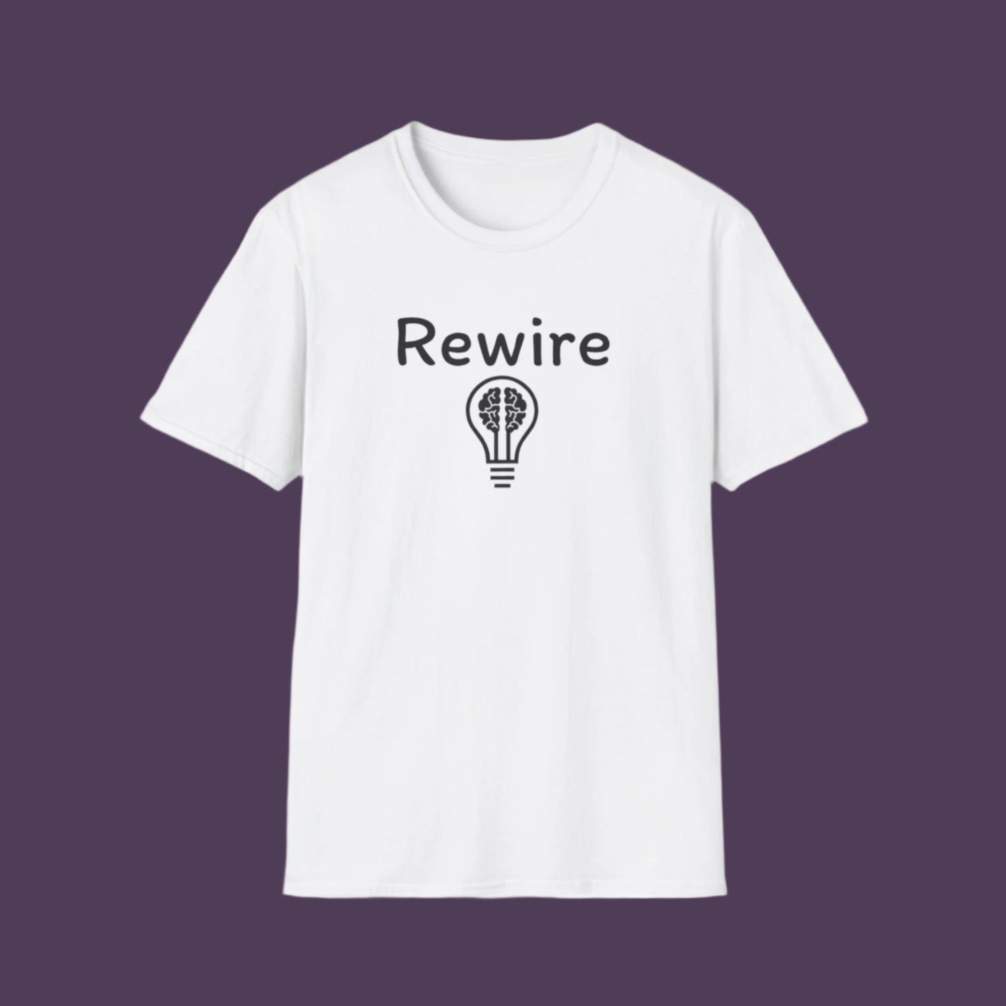 Rewire Your Brain "Lightbulb" Unisex Softstyle T-Shirt