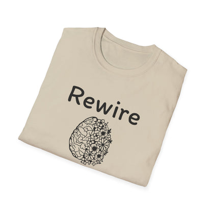 Rewire Brain Flowers Unisex Softstyle T-Shirt