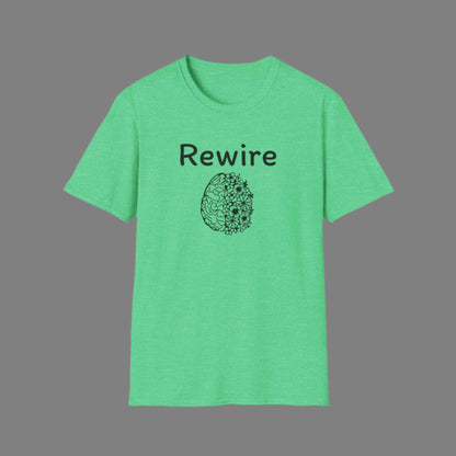 Rewire Brain Flowers Unisex Softstyle T-Shirt