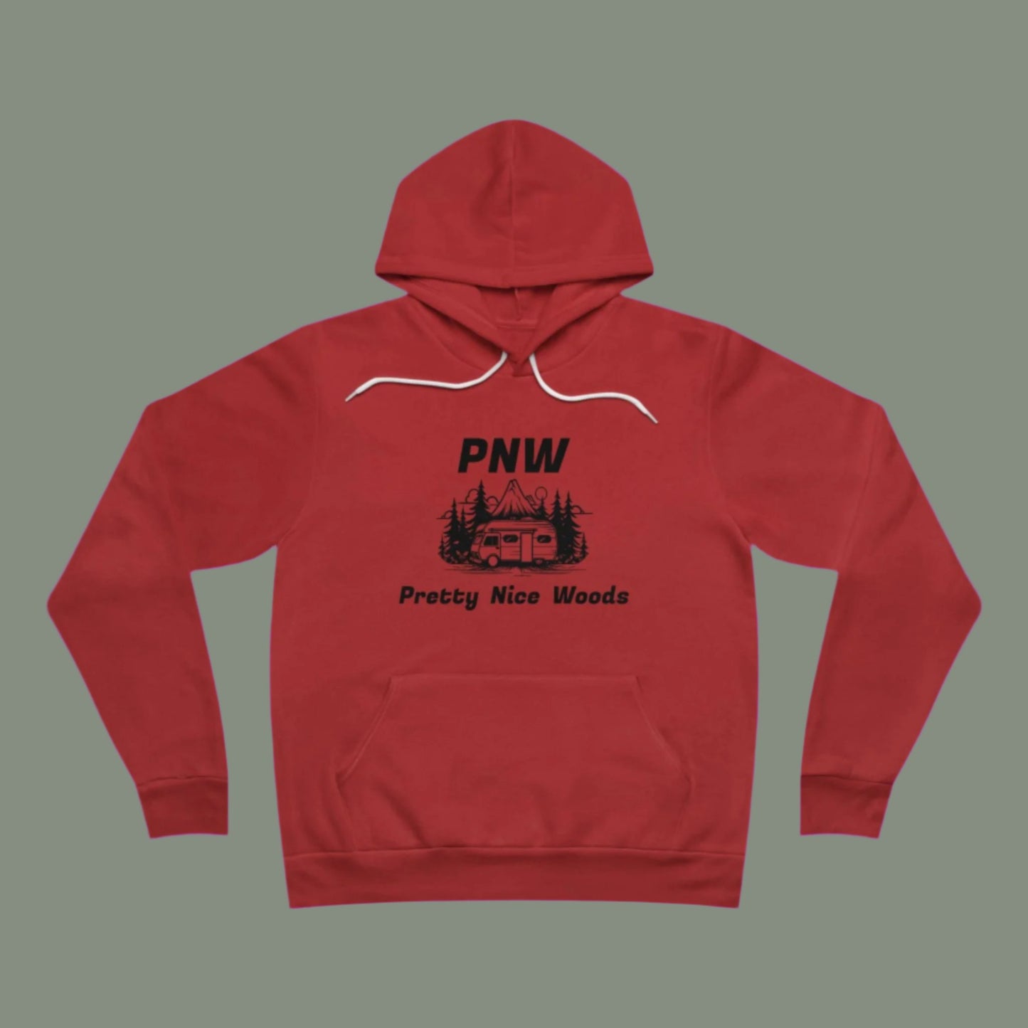 PNW "Pretty Nice Woods" Camper Fleece Pullover Hoodie